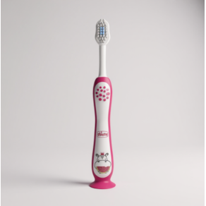 Chicco Escova Dentes de Leite Hipo Rosa 3-6A